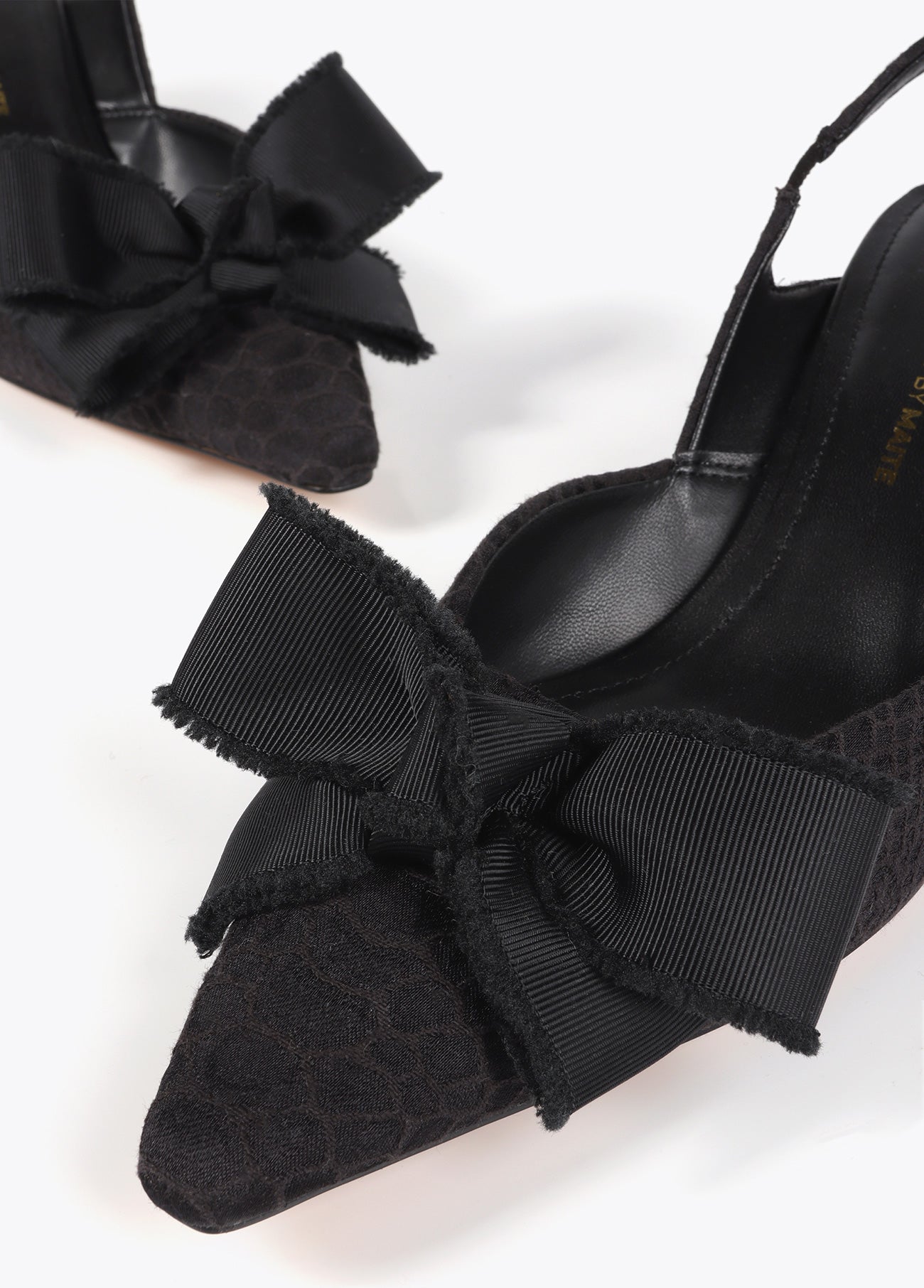 Slingback Heel with Satin Bow Detail