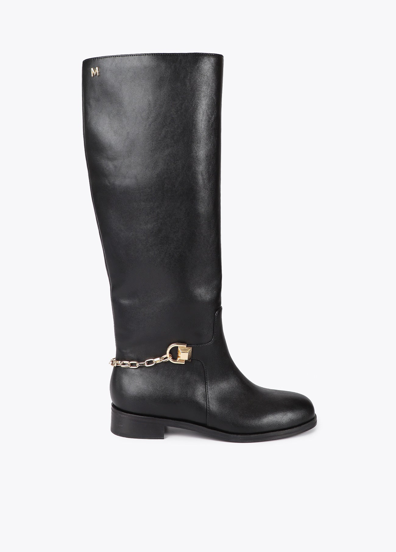 High Boot with Rear Chain Detail