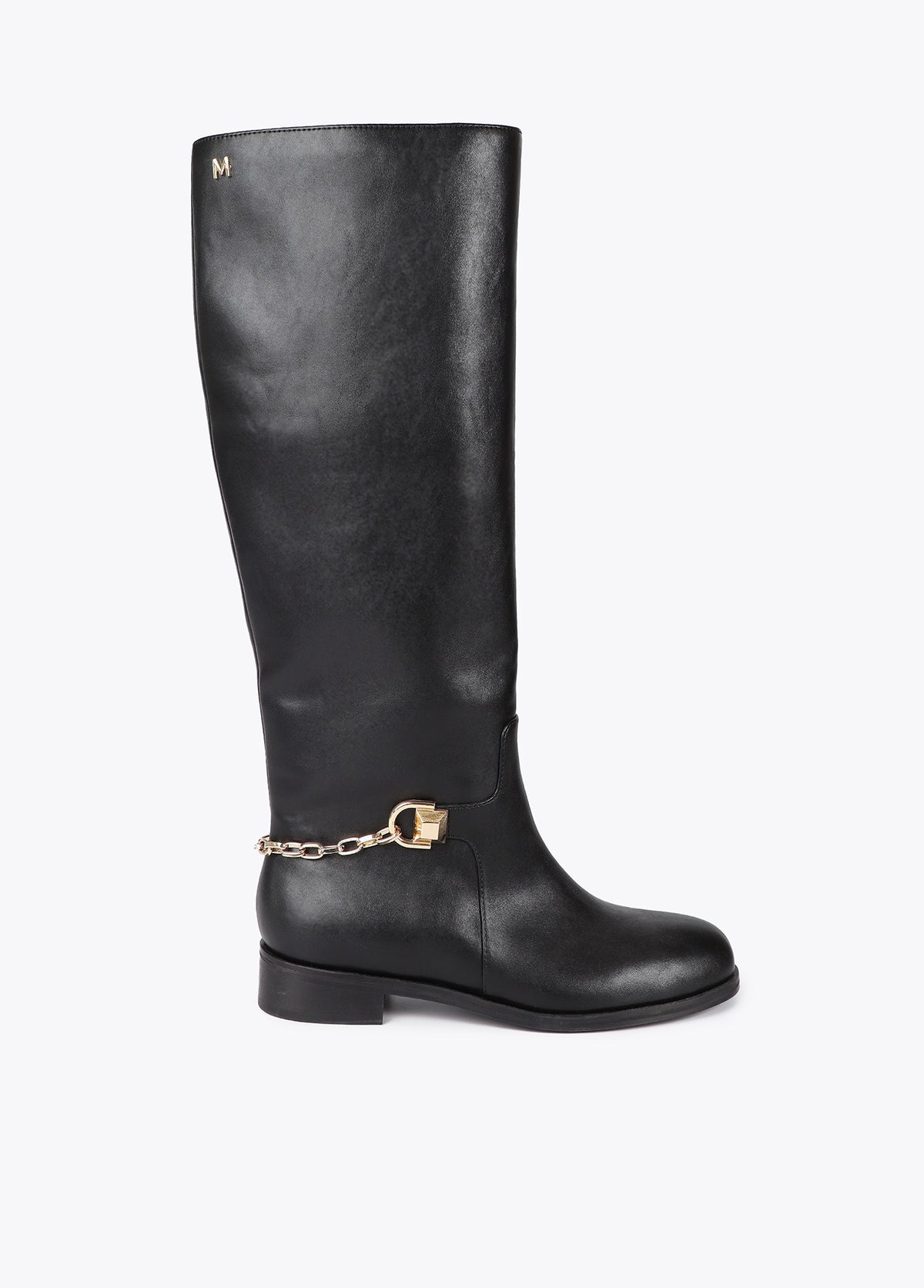 High Boot with Rear Chain Detail