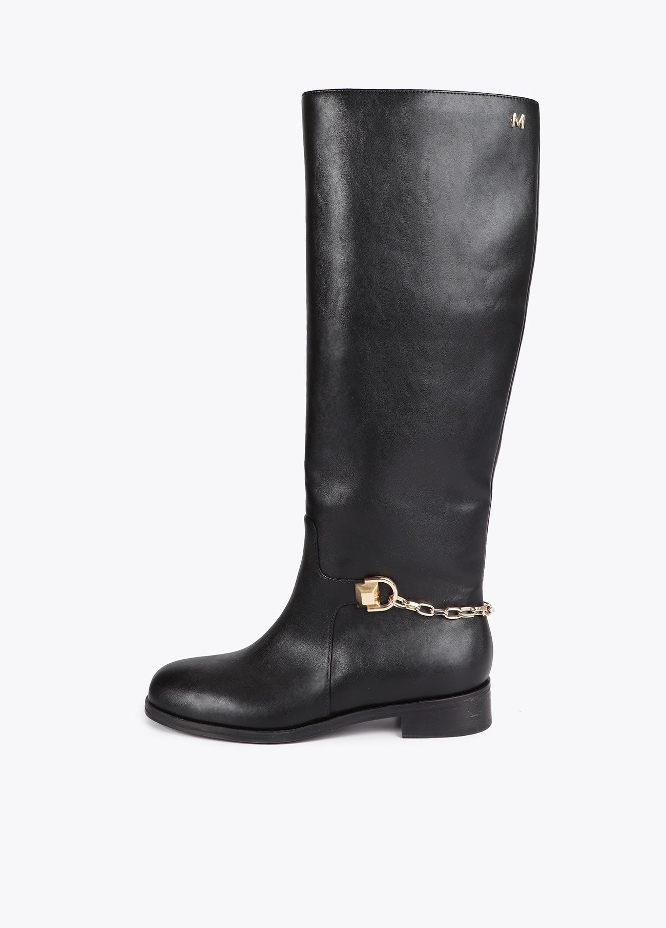 High Boot with Rear Chain Detail