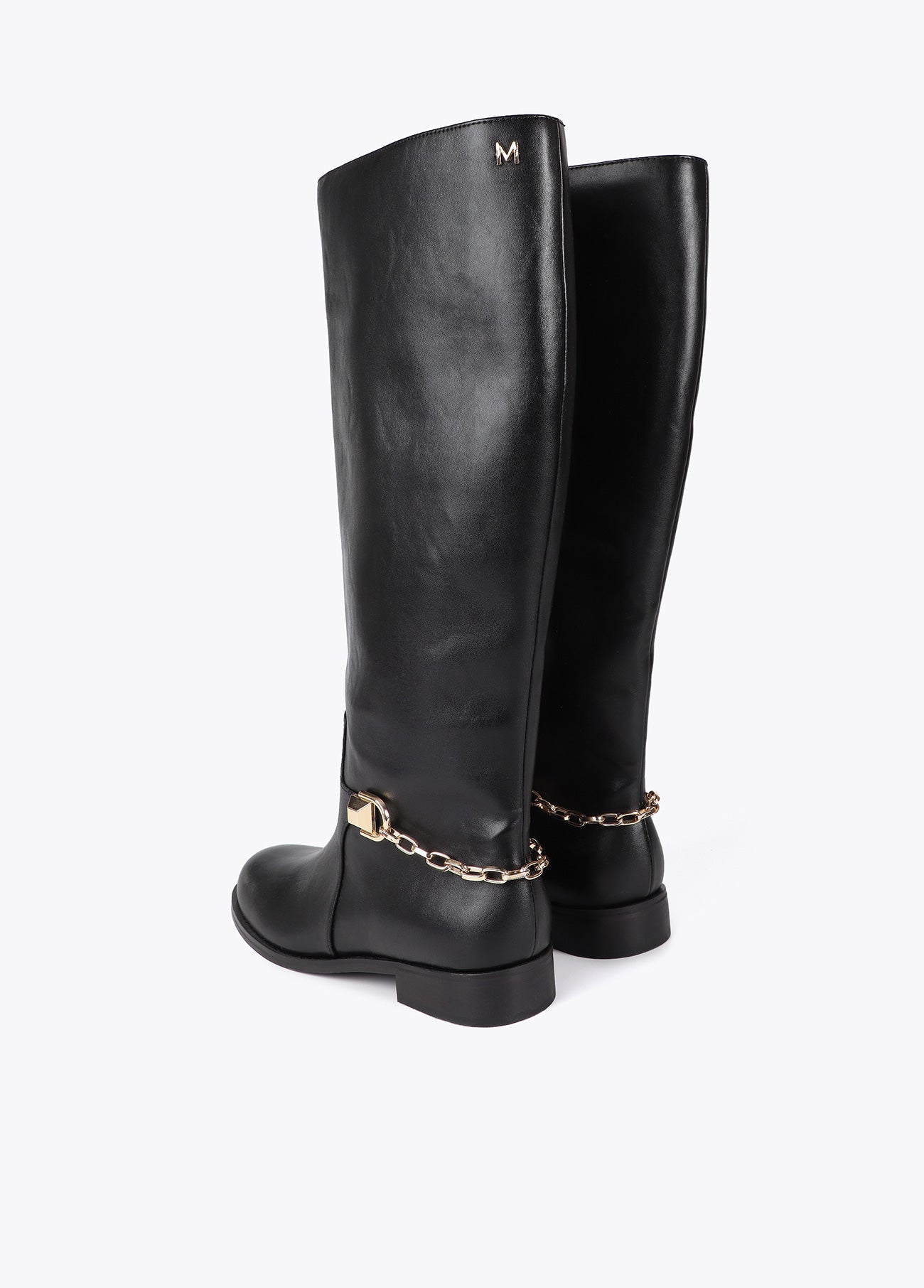 High Boot with Rear Chain Detail