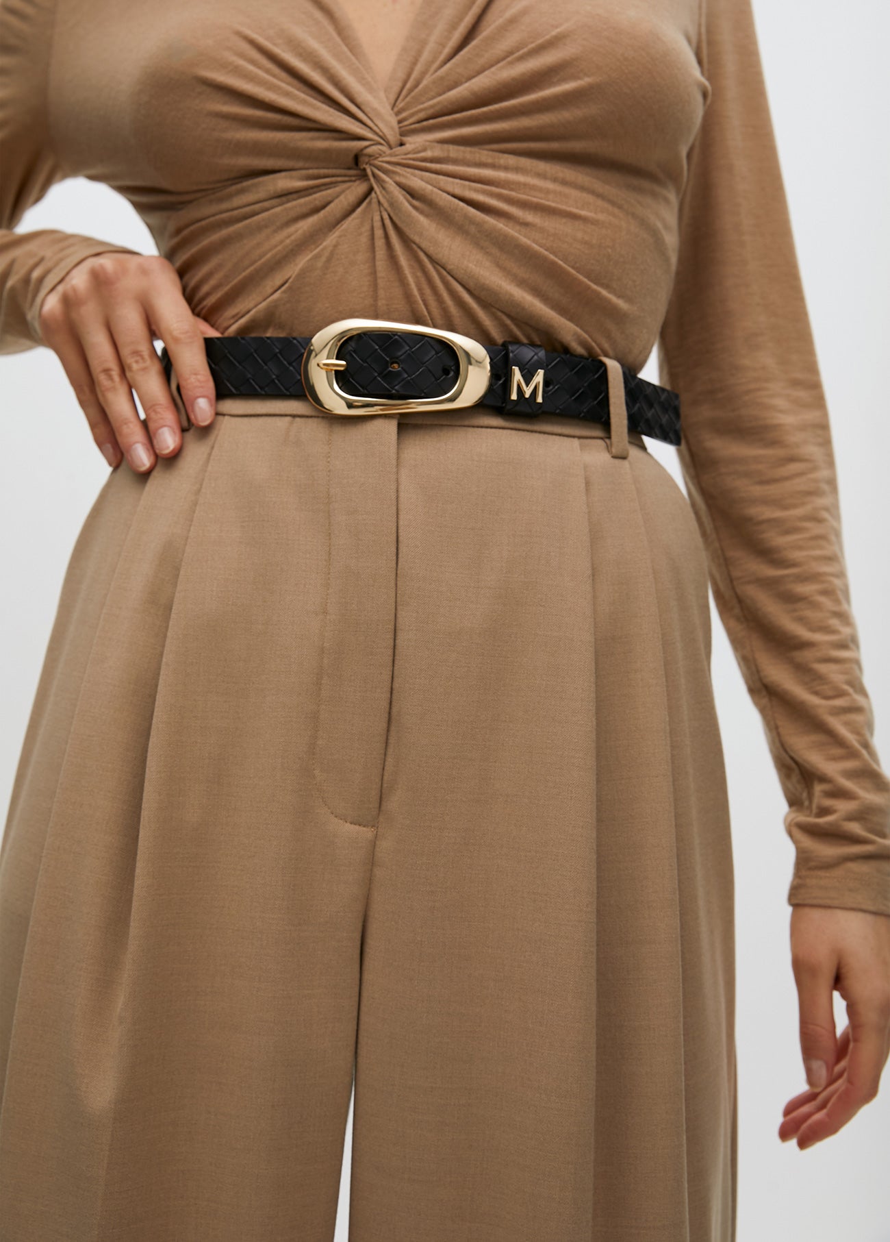 Braided Faux Leather Belt