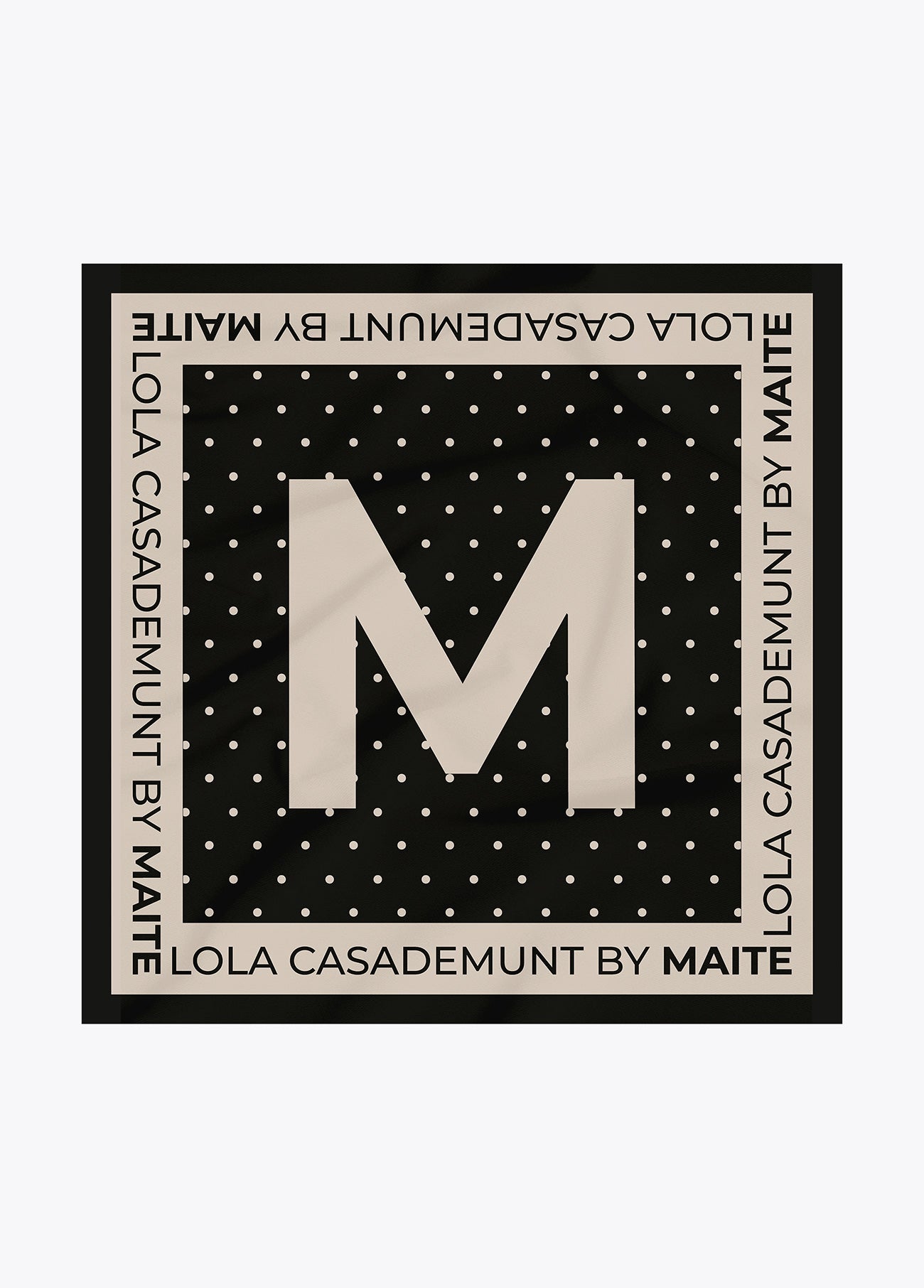 Polka Dot M Initial Scarf