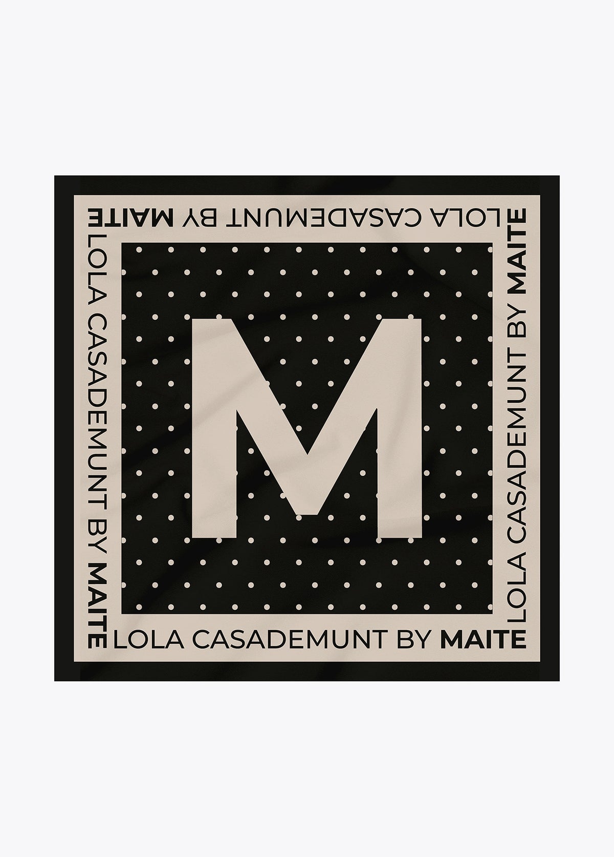 Polka Dot M Initial Scarf