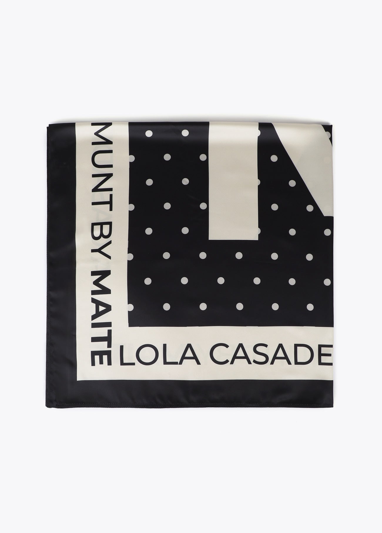 Polka Dot M Initial Scarf