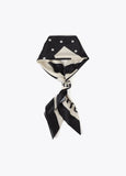 Polka Dot M Initial Scarf