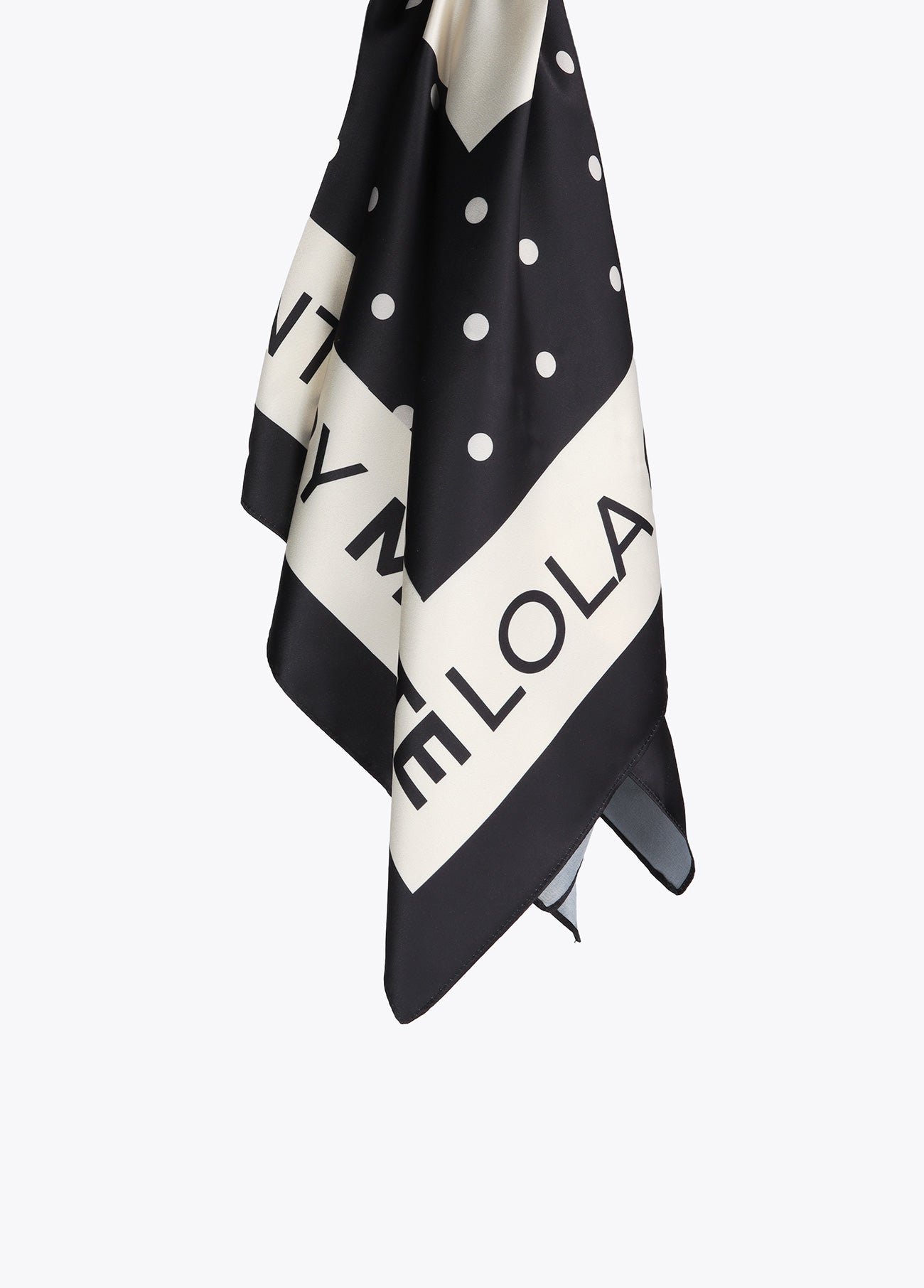 Polka Dot M Initial Scarf