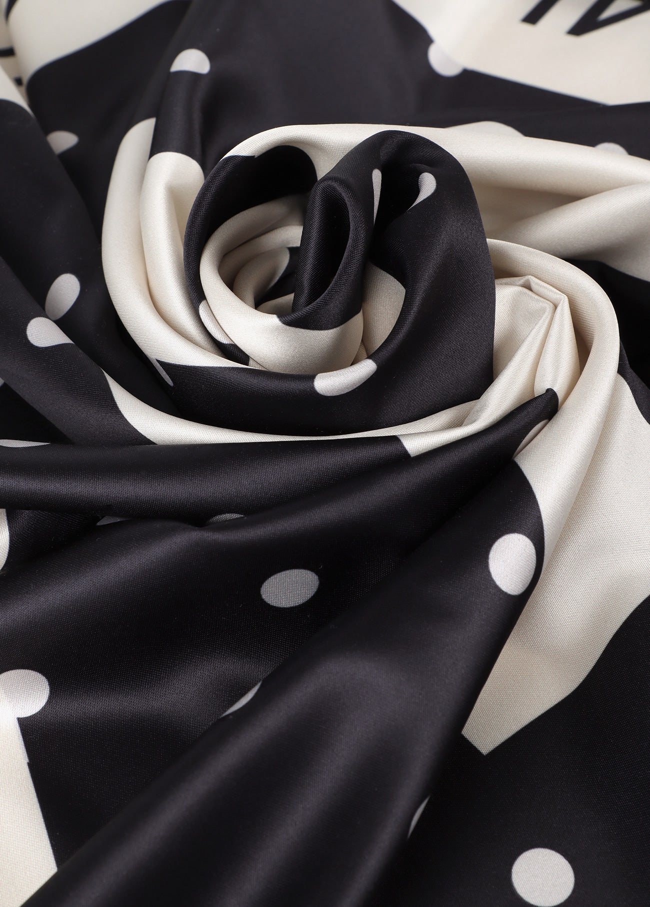 Polka Dot M Initial Scarf