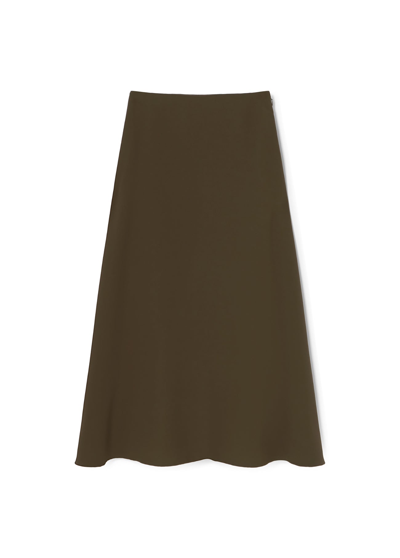 Midi Crepe A-line Skirt
