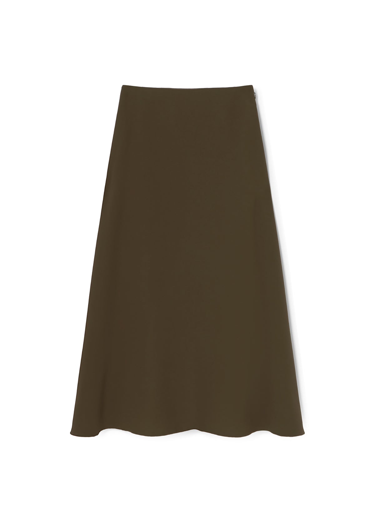 Midi Crepe A-line Skirt