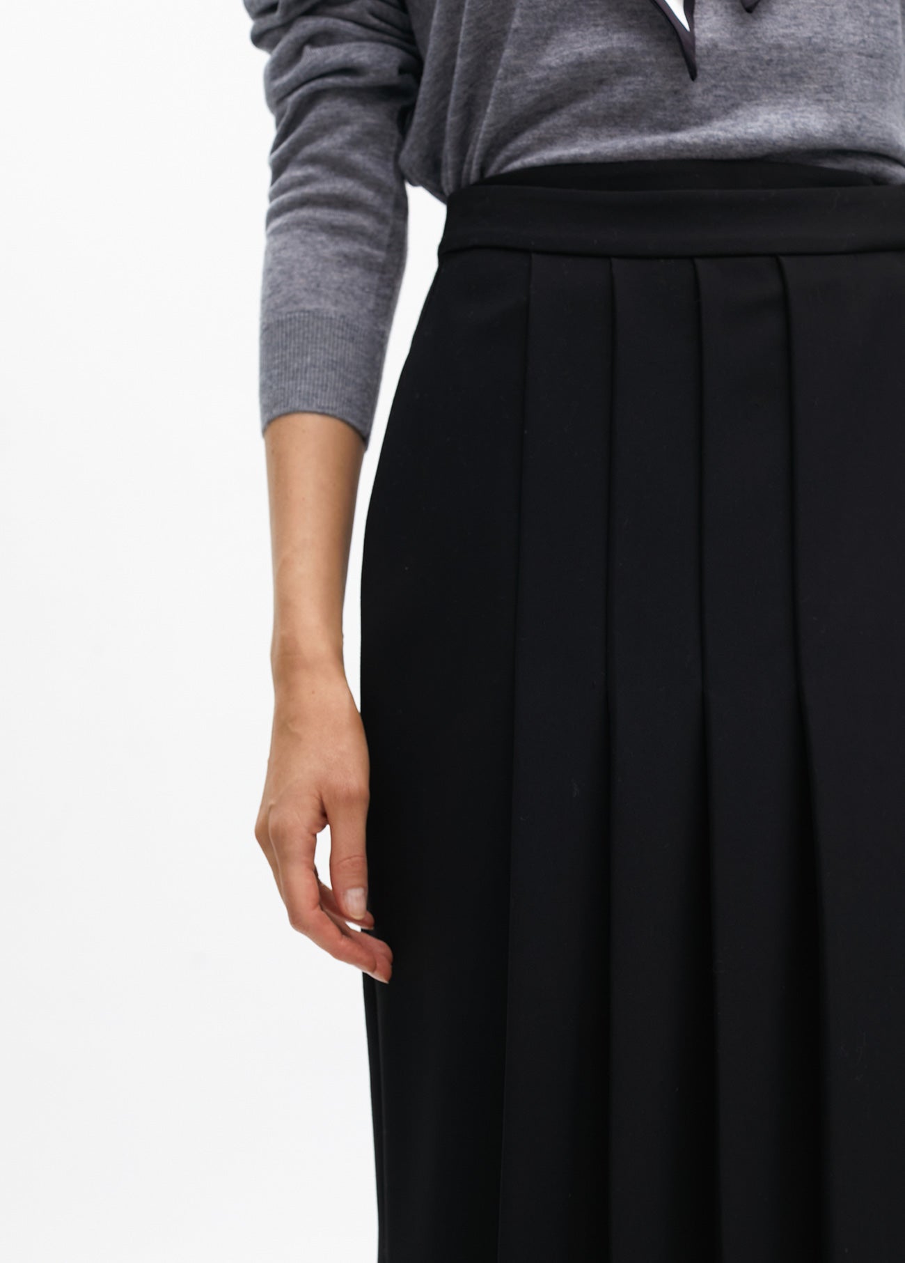 Midi skirt pleats