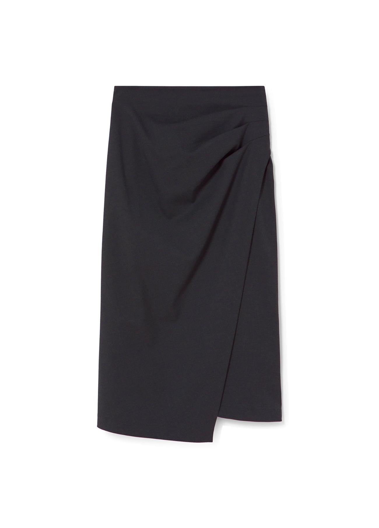 Ruched Asymmetric Skirt