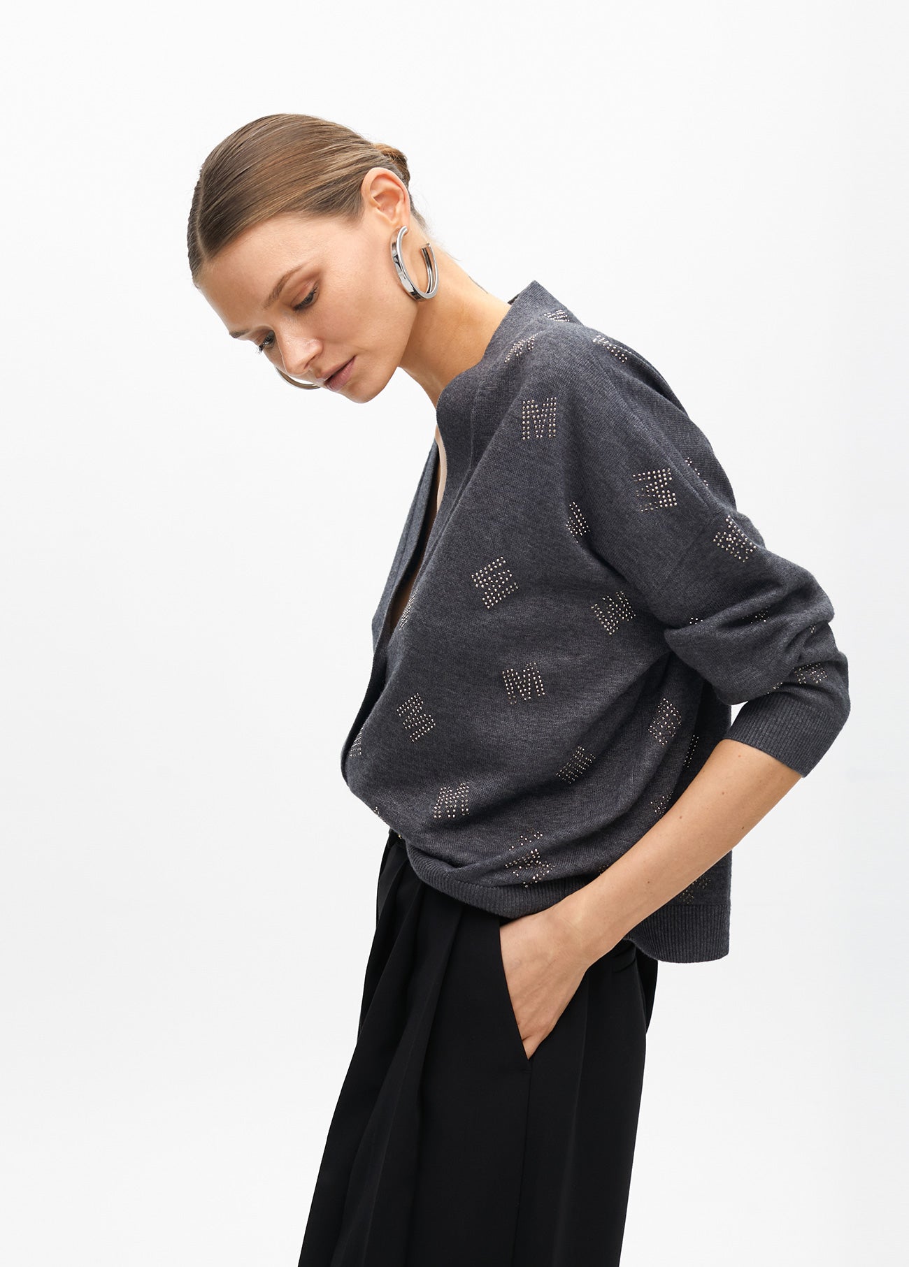 Luxury M Cardigan with Strass