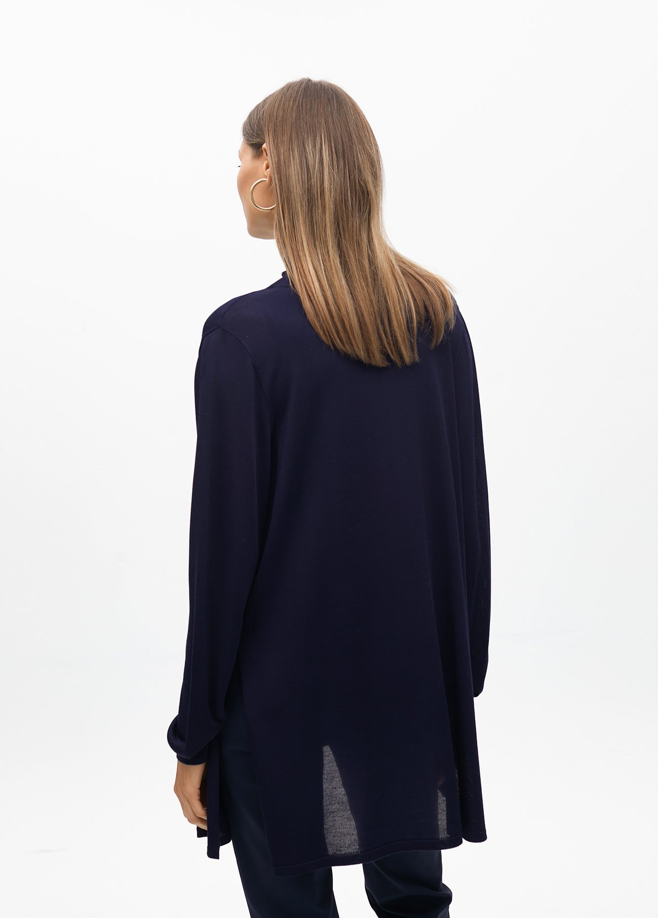 Long Cardigan with Side Slits