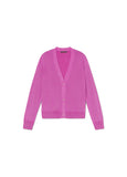 Closed cardigan with cool knit rib jewel buttons