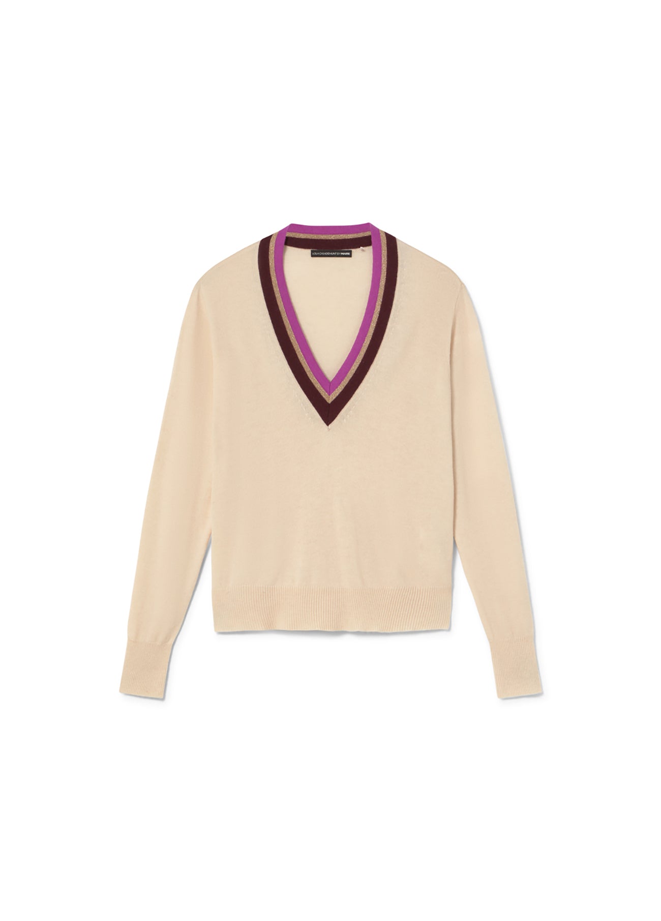 Bicolor Neck Sweater