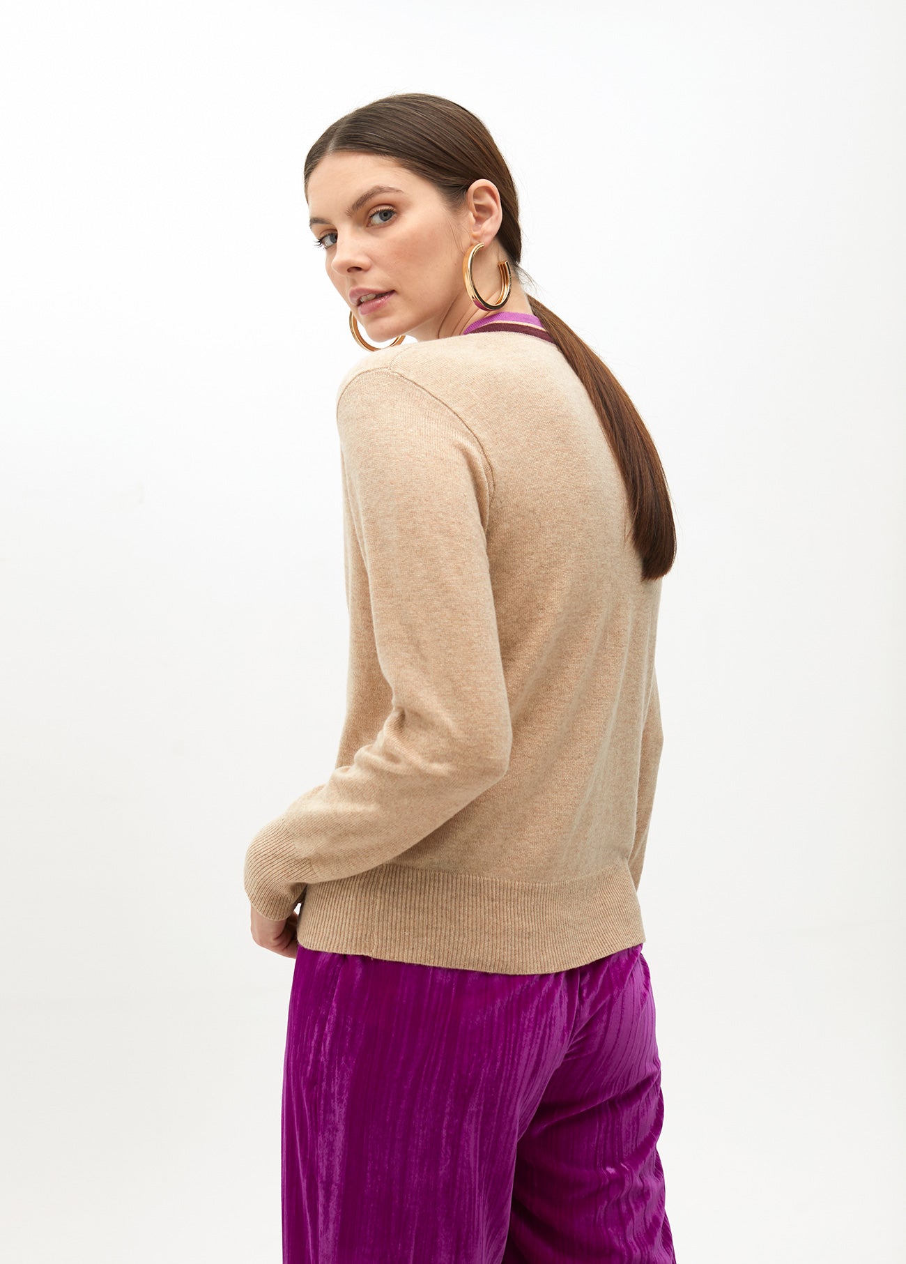 Bicolor Neck Sweater