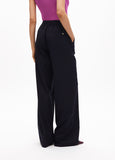 Straight Trousers with Pinstripe Elastic