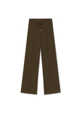 Straight Pants with Elastic and Central Crease