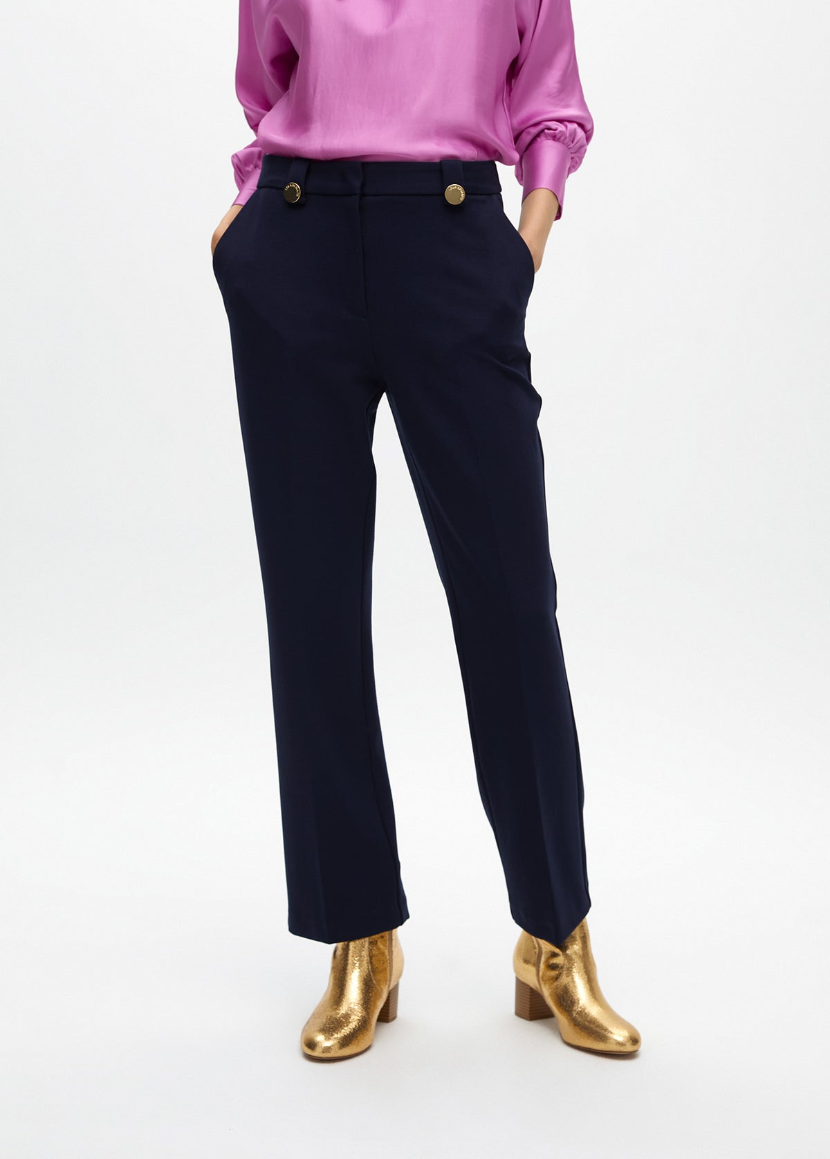 Knit Pants with Buttons