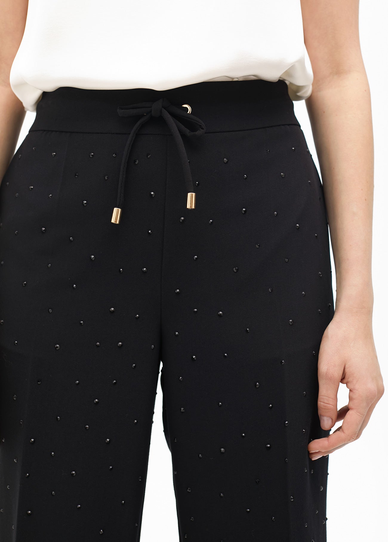 Straight Pants with Strass
