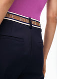 Chino Pants with Logo Elastic and Strass