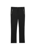 Stretch fabric trousers with zipped pocket