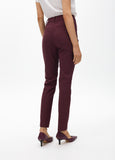 Stretch fabric trousers with zipped pocket