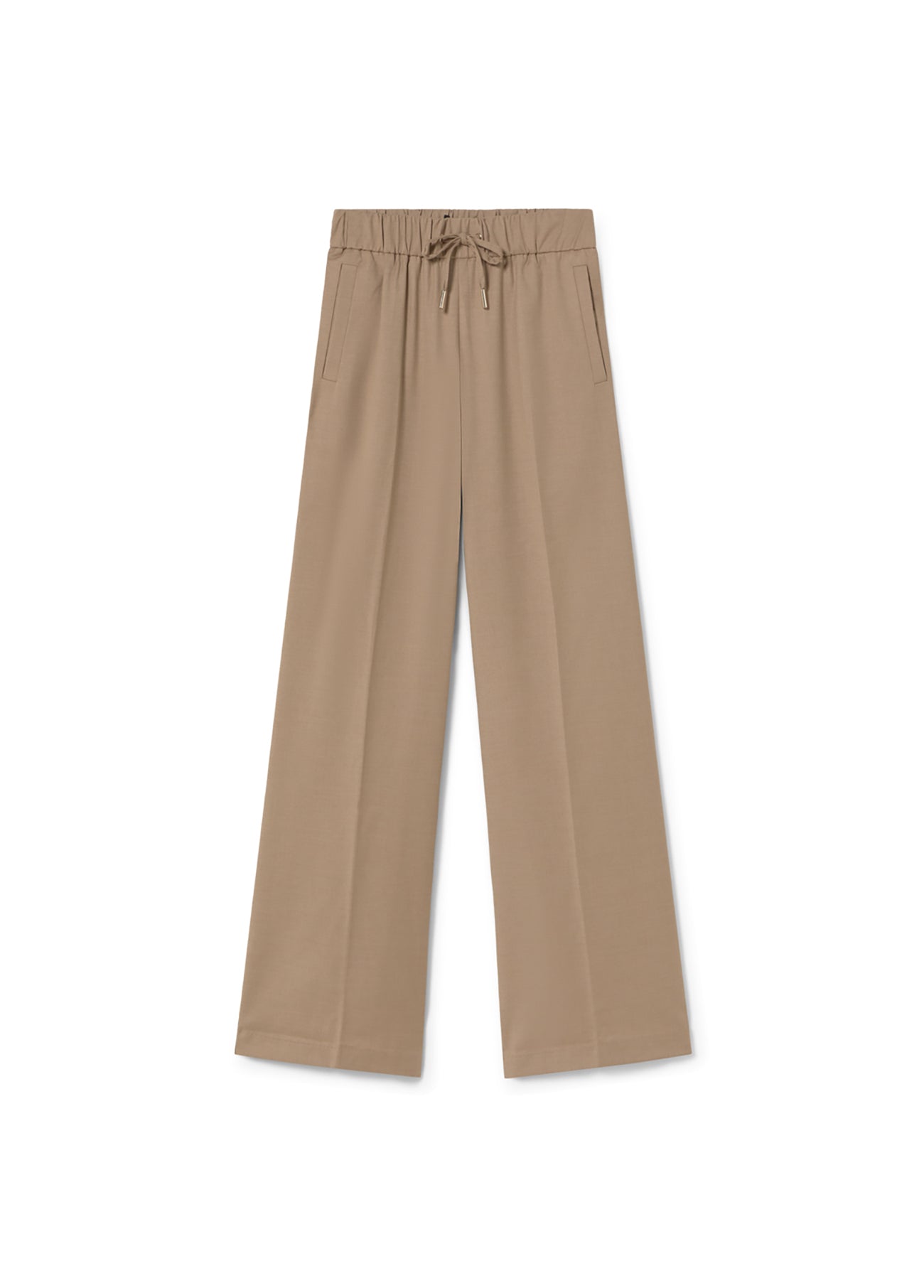 Straight fit trousers with an elasticated waistband and adjustable drawstring