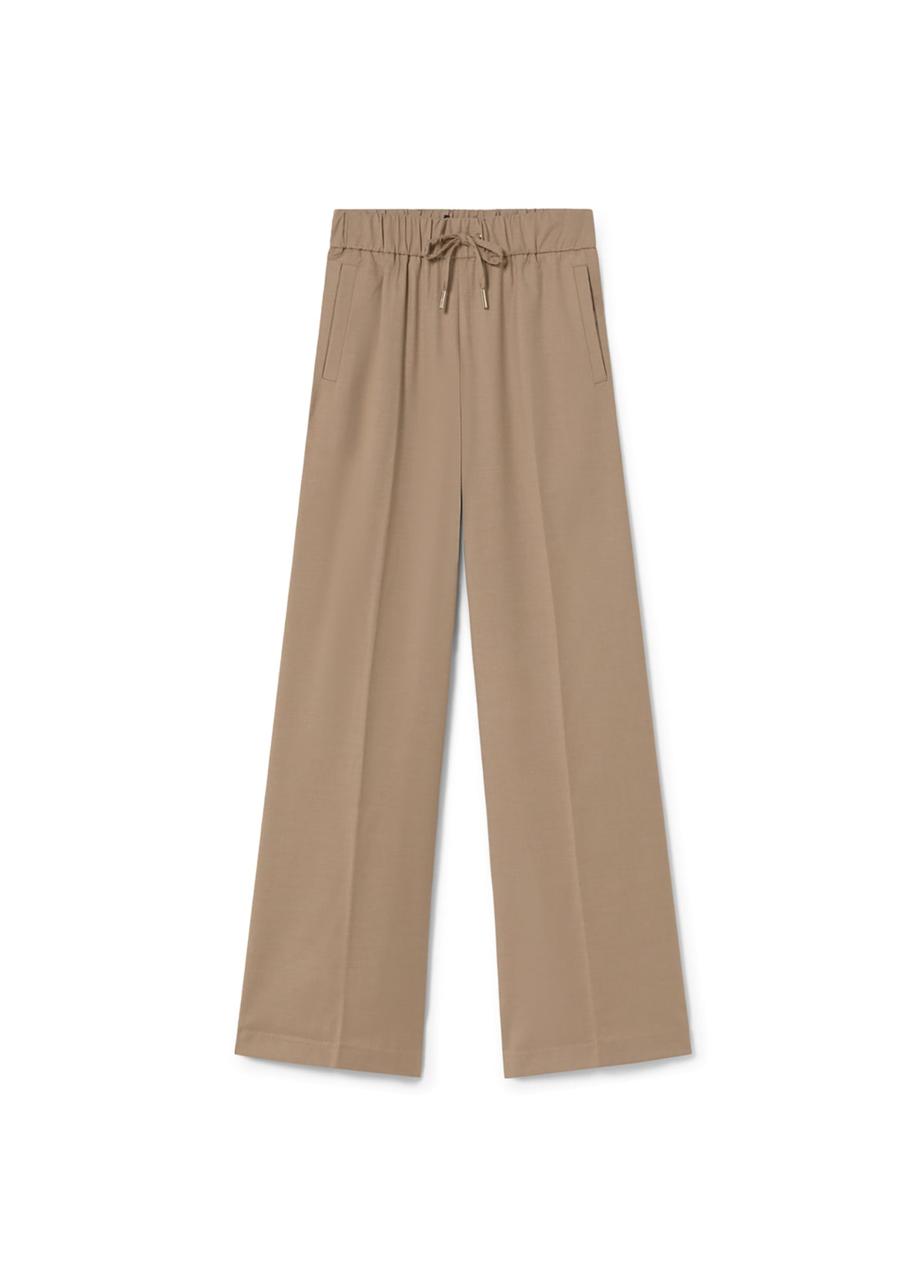 Straight fit trousers with an elasticated waistband and adjustable drawstring