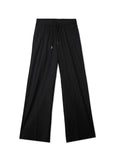 Straight fit trousers with an elasticated waistband and adjustable drawstring