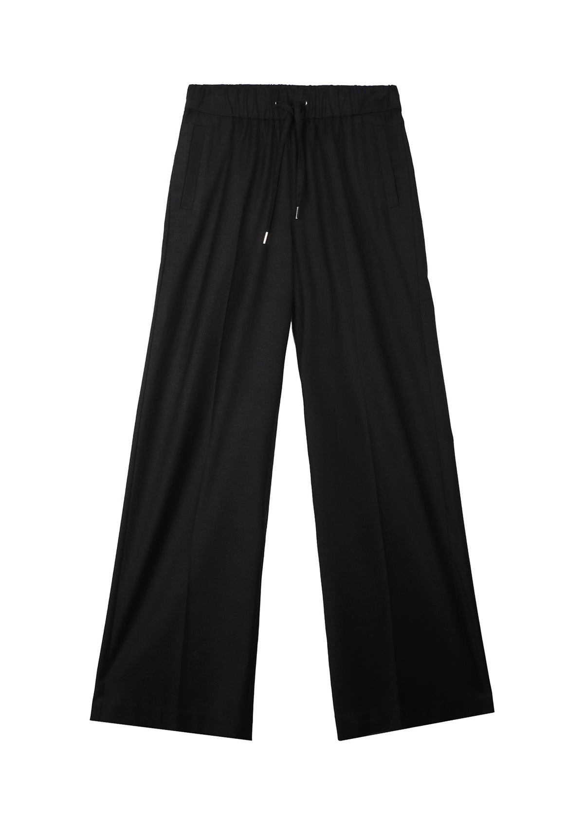 Straight fit trousers with an elasticated waistband and adjustable drawstring