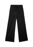 Straight fit trousers with an elasticated waistband and adjustable drawstring