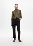 Logo Pattern Blouse with Neck Tie
