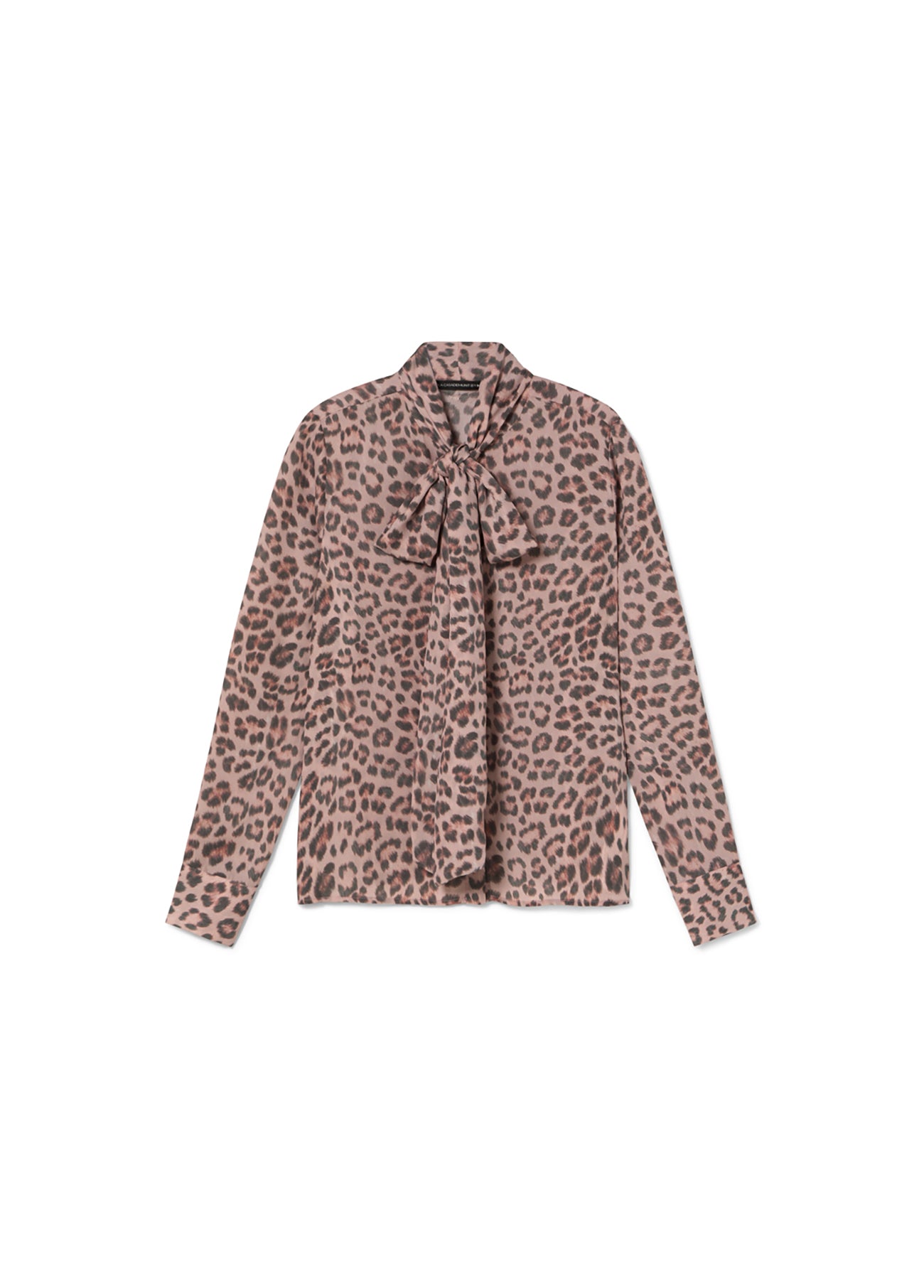 Animal Print Bow Blouse