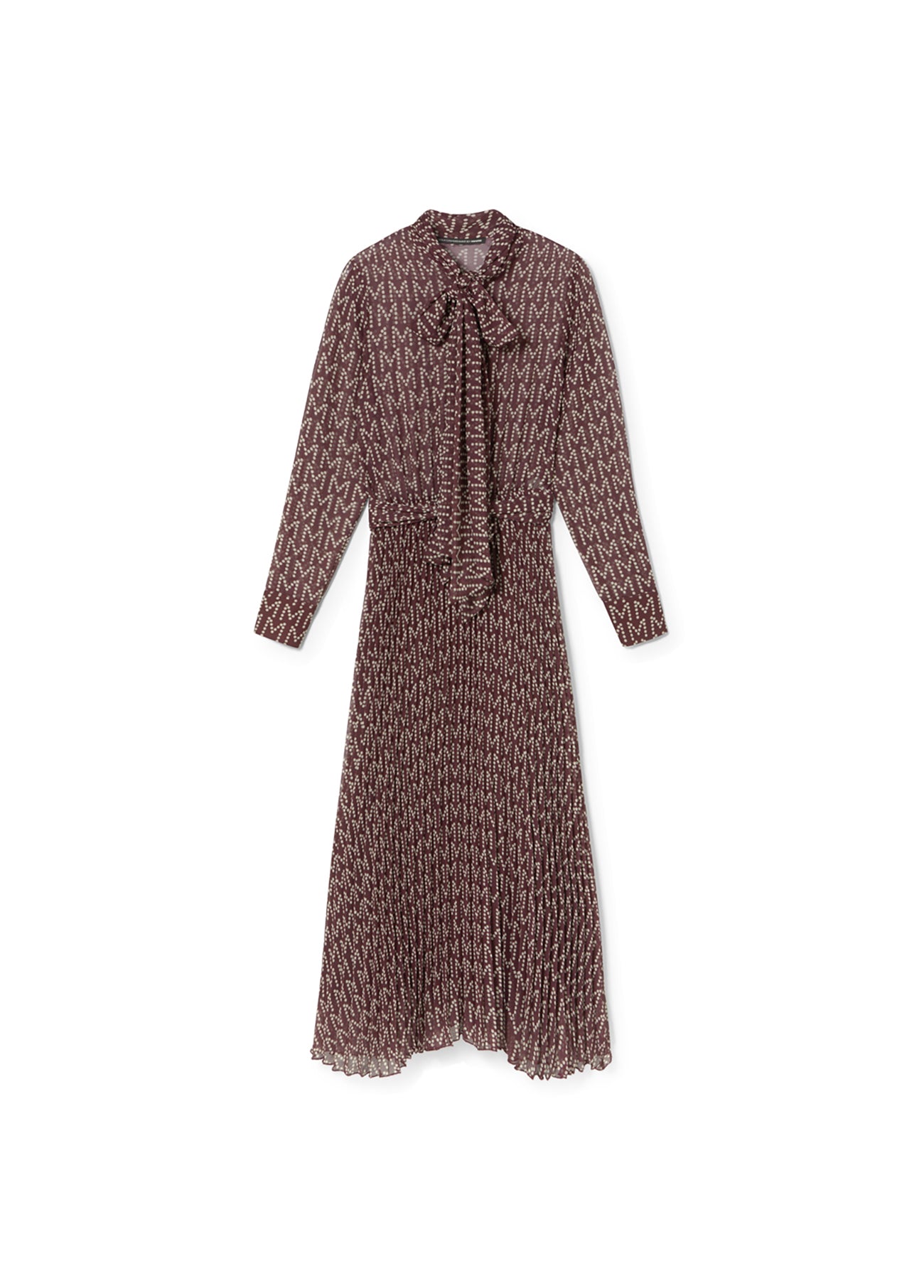 Pleated Long Logo Dress