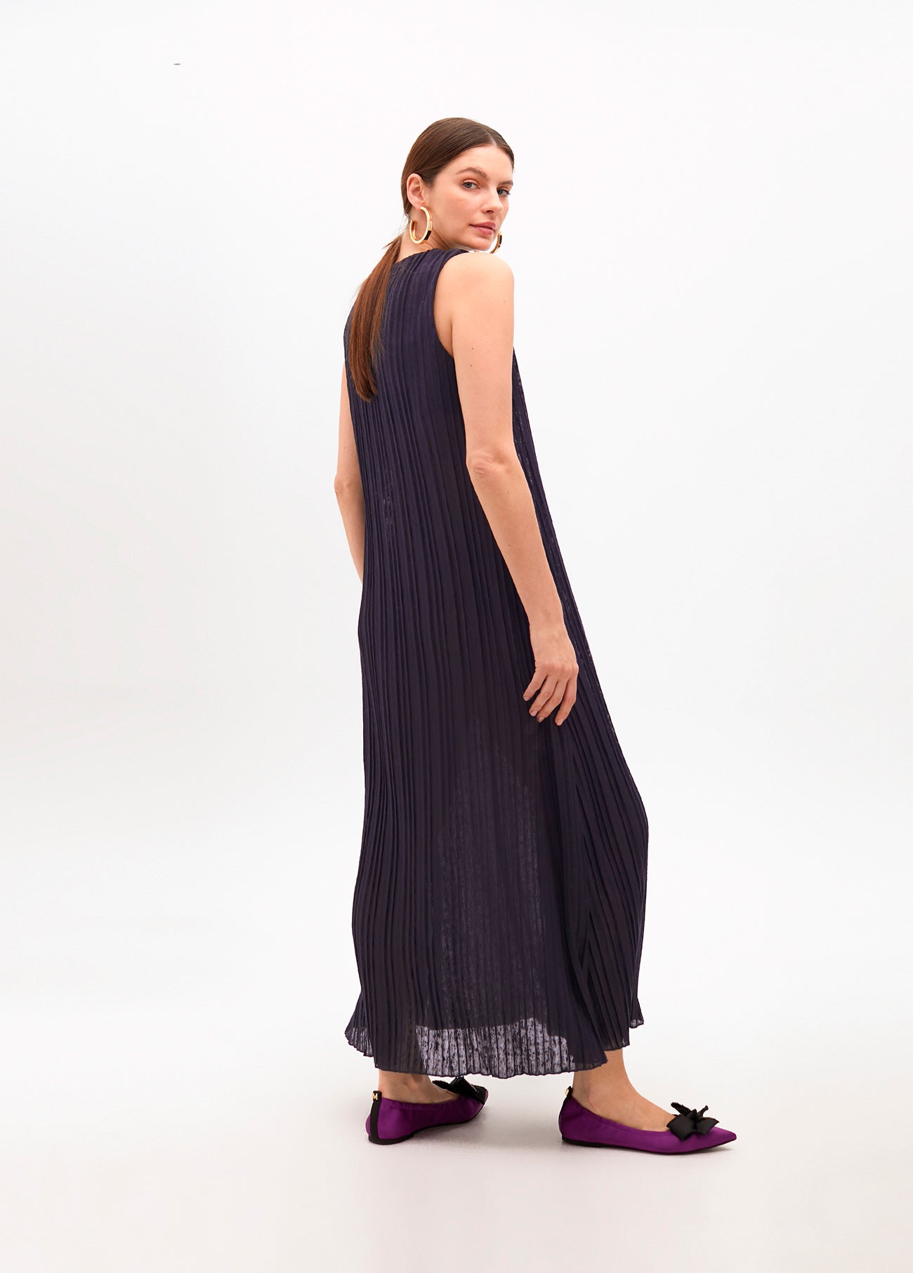 Pleated Strap Dress