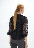 mf2602002-Spider web bomber jacket-Black