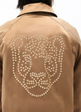 mf2602020-Satin bomber jacket with detachable fur-Beige