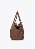 mf2604016-Multi-studded leather effect shopper-Brown