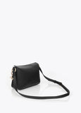 mf2604017-Multi-studded faux leather shoulder bag-Black