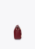 mf2604017-Multi-studded faux leather shoulder bag-Bordeaux