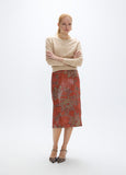 mf2608002-Sequin pencil skirt-Brick