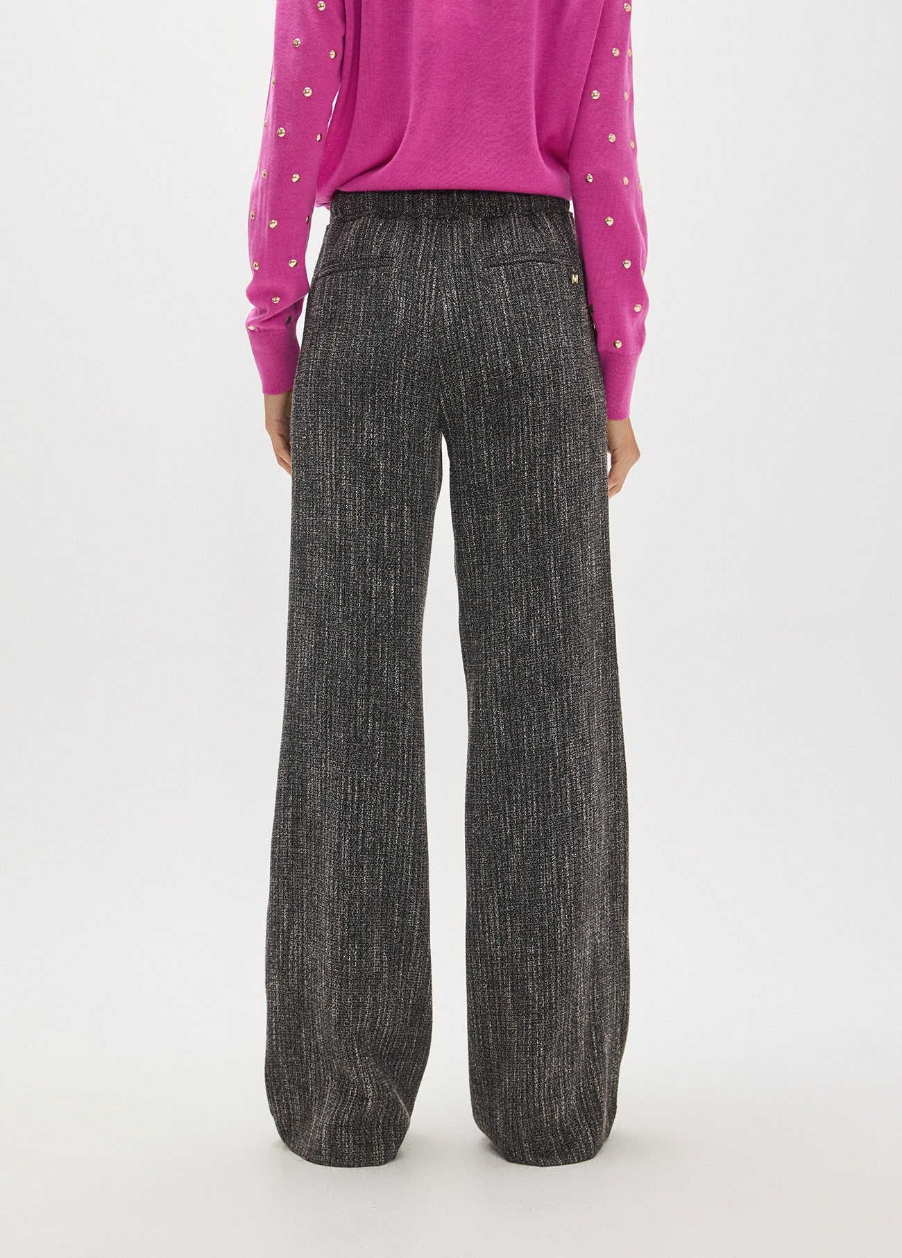 mf2614007-Straight long tweed trousers-Dark Grey