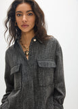 mf2615009-Oversize overshirt with pearl button detail-Dark Grey