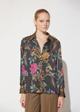 mf2615017-Regular shirt with combination of animal prints and flowers-Brown-Multicolor