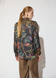 mf2615017-Regular shirt with combination of animal prints and flowers-Brown-Multicolor