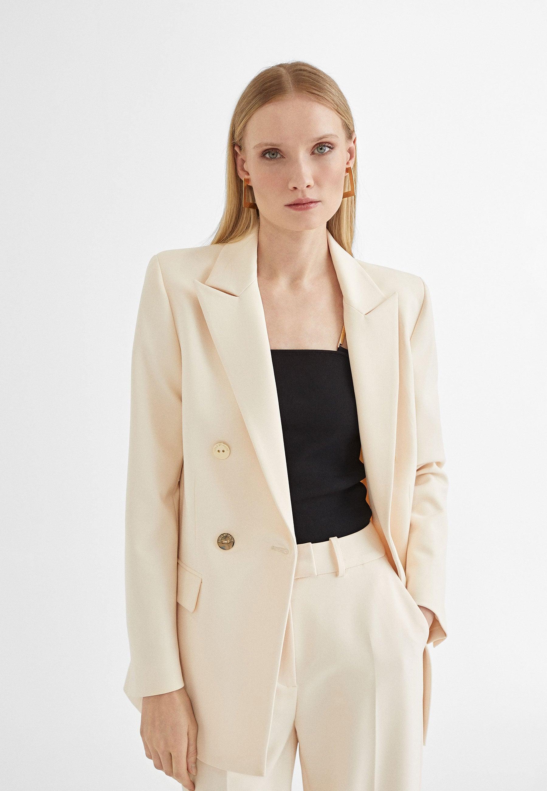 MS2402015-Ecru-Monochrome crossed blazer