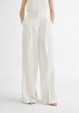 MS2414002-Ecru-Flowing darted trousers