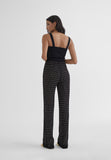 MS2414005-Black-Knit trousers with metal pieces